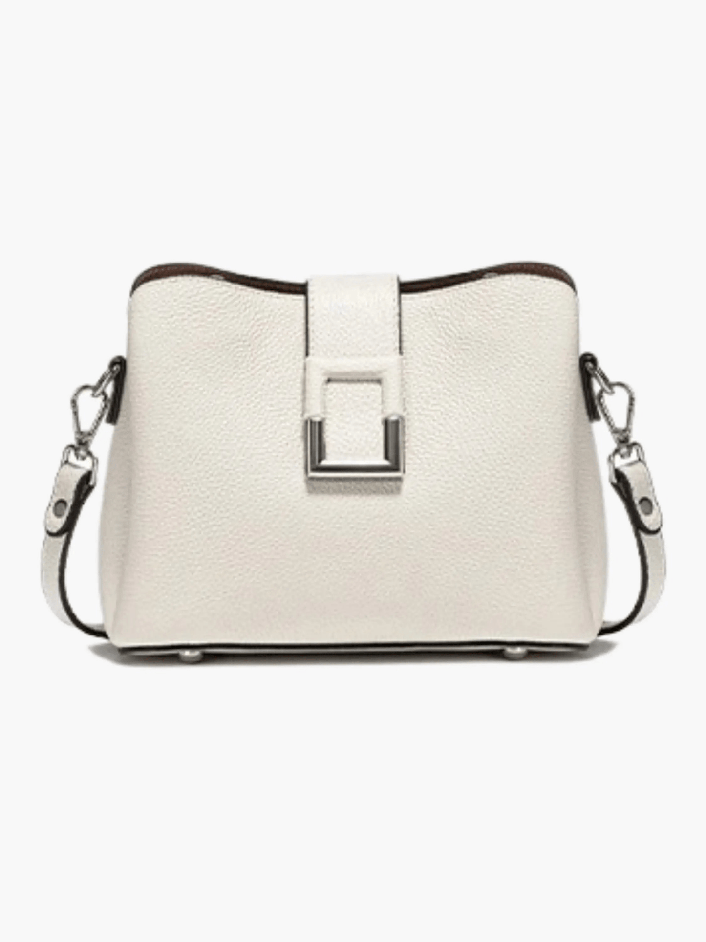 Estelle | Luxe White Leather Crossbody Bag – Sophisticated & Timeless