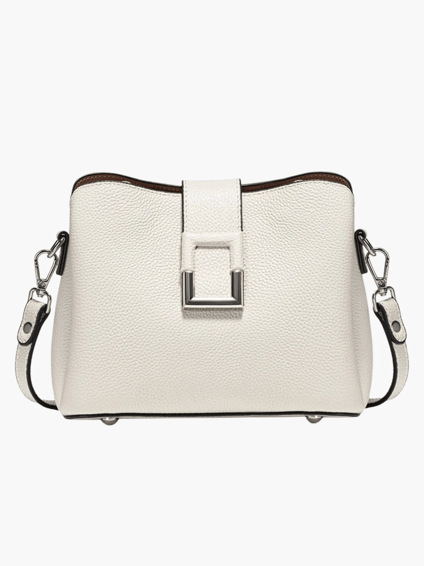 Estelle | Luxe White Leather Crossbody Bag – Sophisticated & Timeless