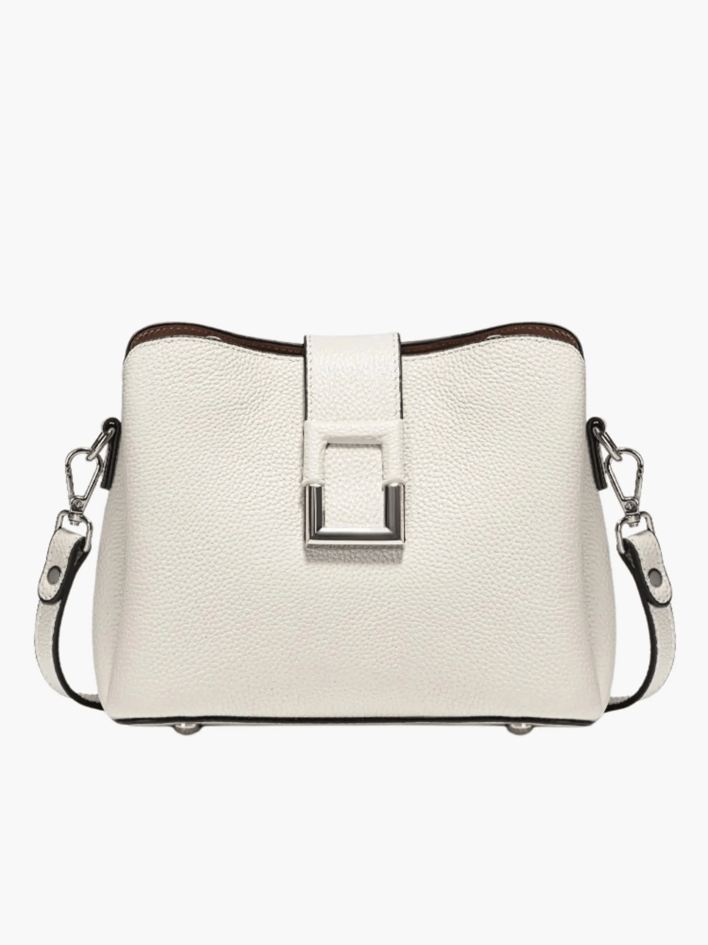 Estelle | Luxe White Leather Crossbody Bag – Sophisticated & Timeless