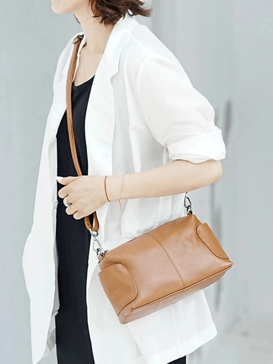 Margot | Luxe Brown Leather Crossbody Bag – Classic & Versatile