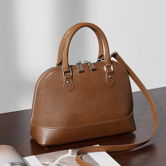 Calypso | Elegant Brown Dome Handbag – Classic Style & Everyday Luxury