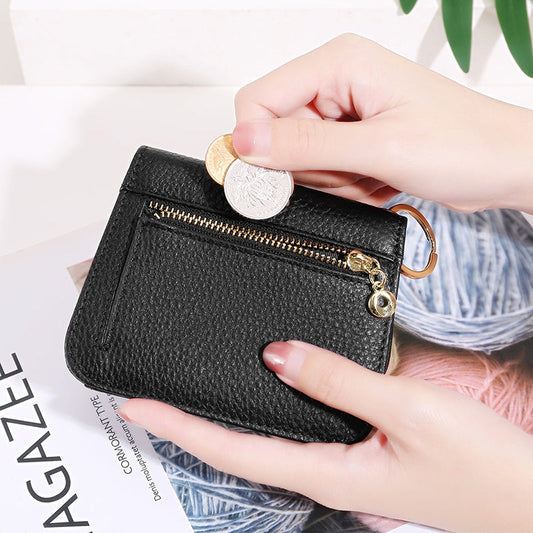 Charlotte | Pebbled Leather Mini Wallet – Chic & Compact Convenience