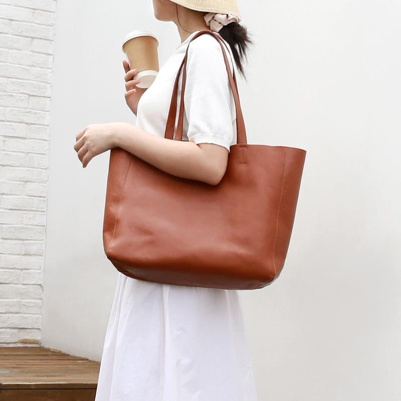 Emma | Black Leather Tote Bag – Classic & Versatile