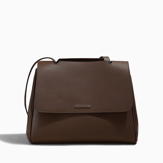 Aurora Leather Crossbody Bag – Women's Minimalist Shoulder Bag in Brown