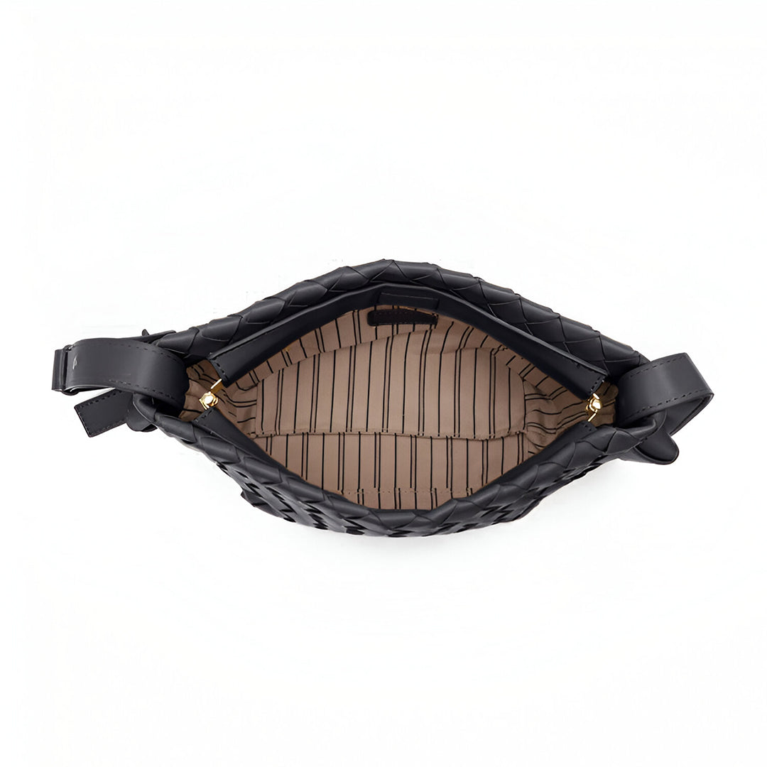 Ciara Woven Shoulder Bag – Elegant Faux Leather Tote