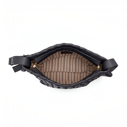 Ciara Woven Shoulder Bag – Elegant Faux Leather Tote