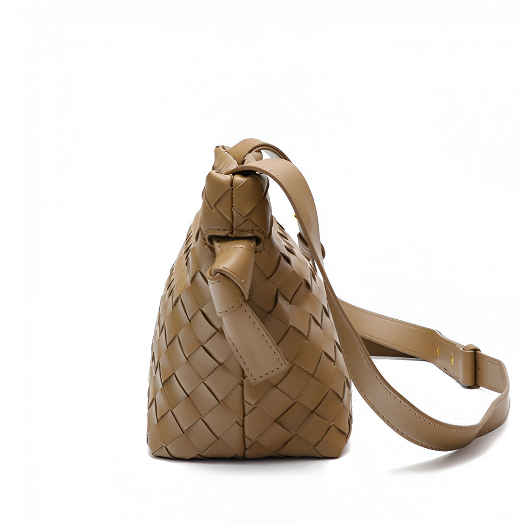 Ciara Woven Shoulder Bag – Elegant Faux Leather Tote
