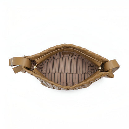 Ciara Woven Shoulder Bag – Elegant Faux Leather Tote