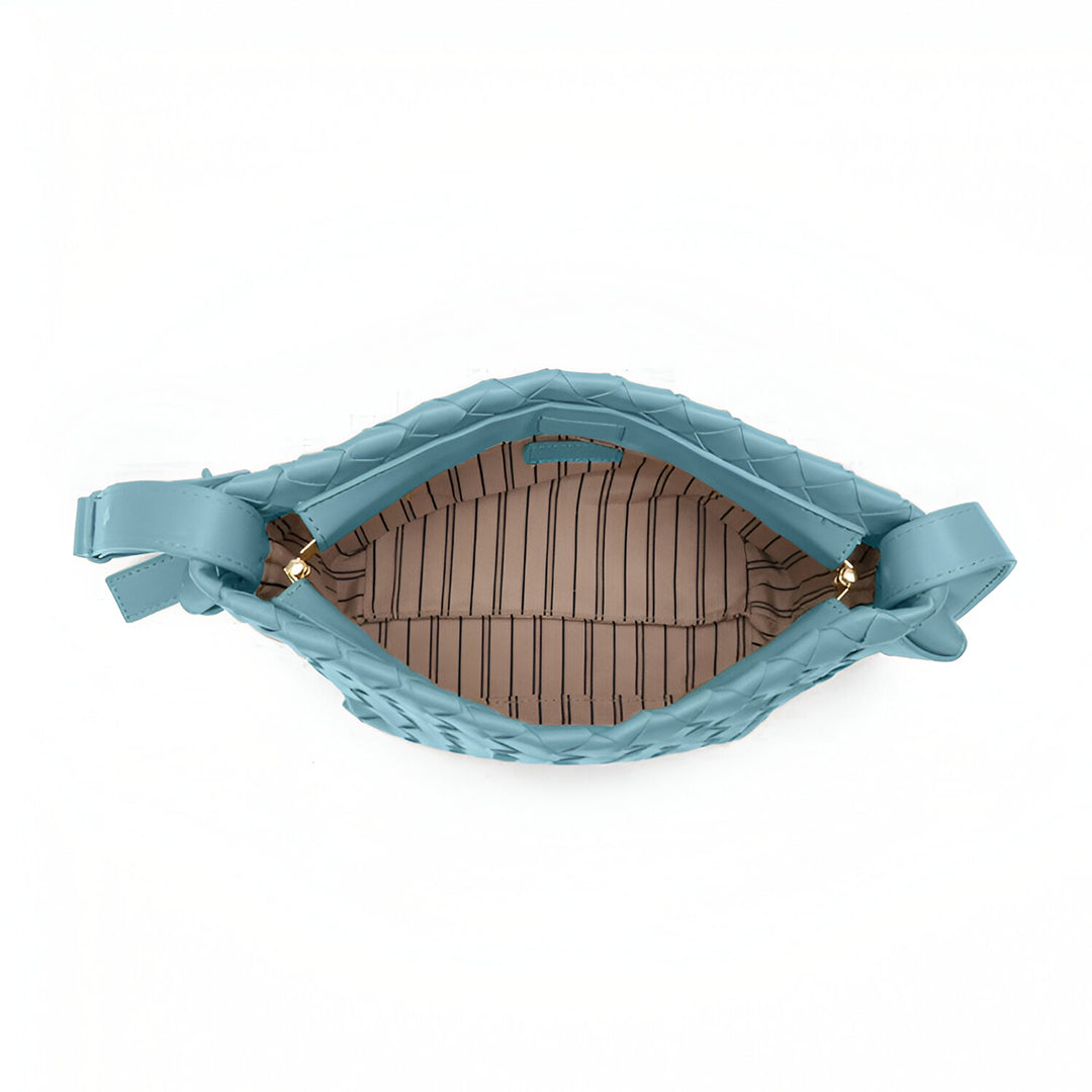 Ciara Woven Shoulder Bag – Elegant Faux Leather Tote