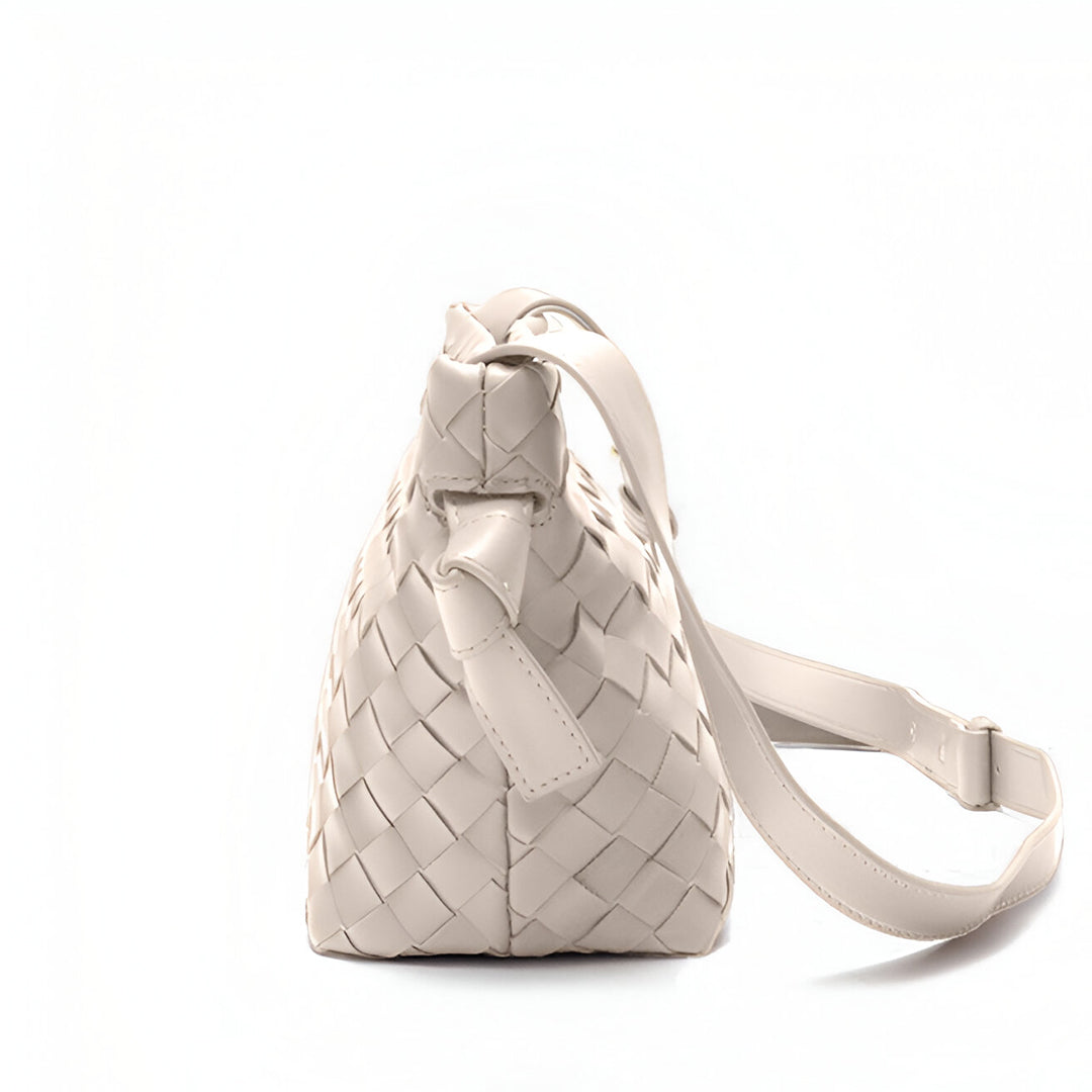 Ciara Woven Shoulder Bag – Elegant Faux Leather Tote