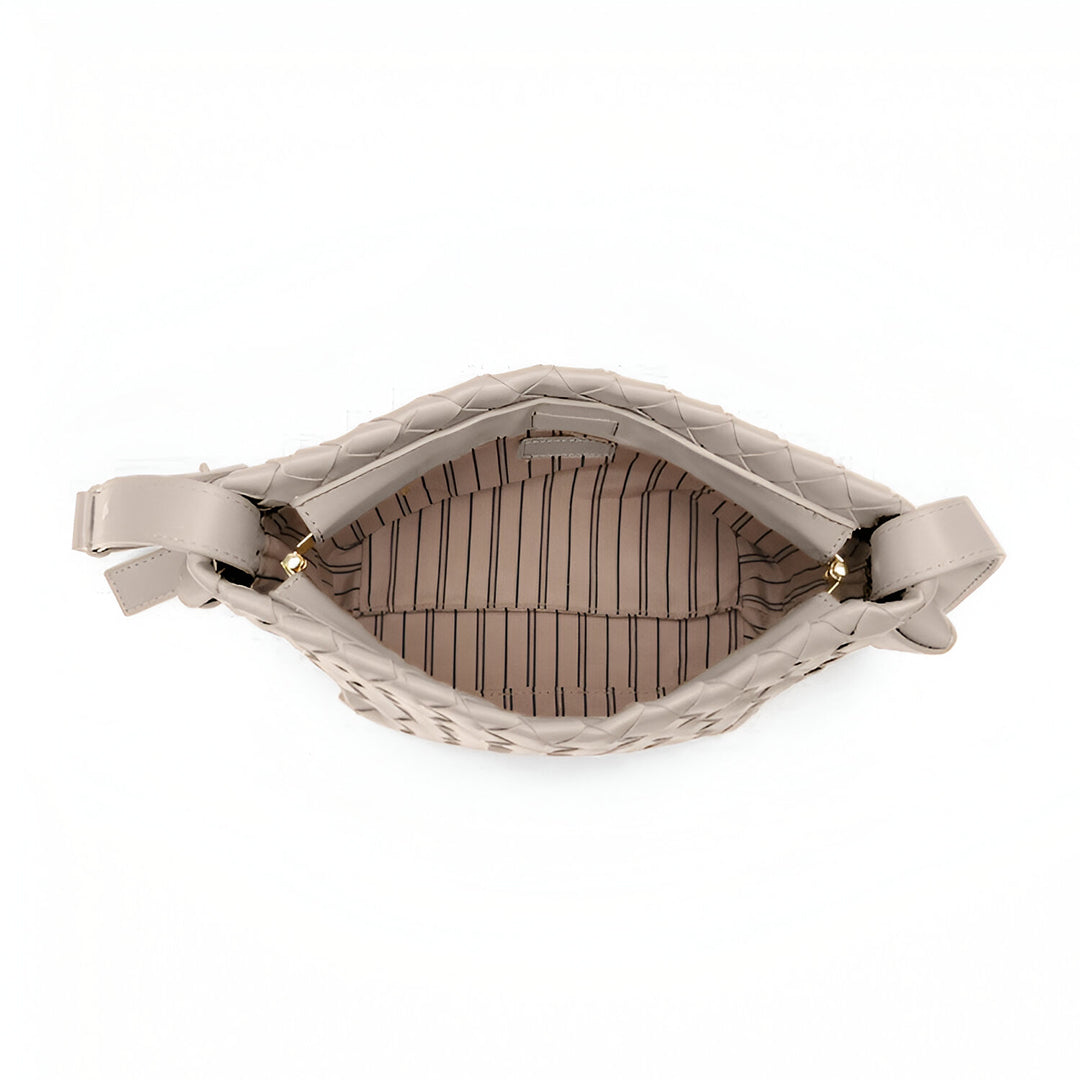 Ciara Woven Shoulder Bag – Elegant Faux Leather Tote