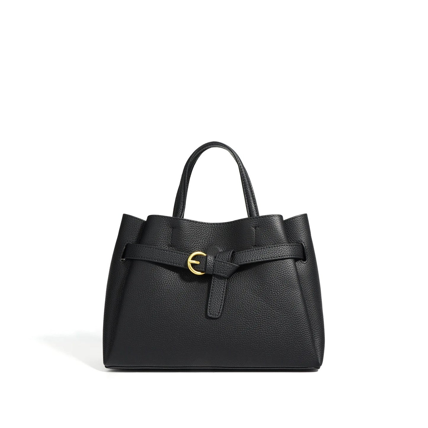 Elena | Elegant Structured Satchel Bag with Buckle Detail