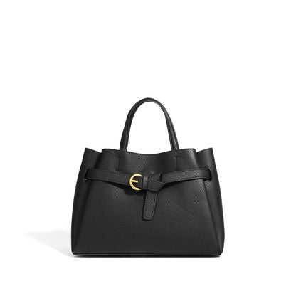 Elena | Elegant Structured Satchel Bag with Buckle Detail