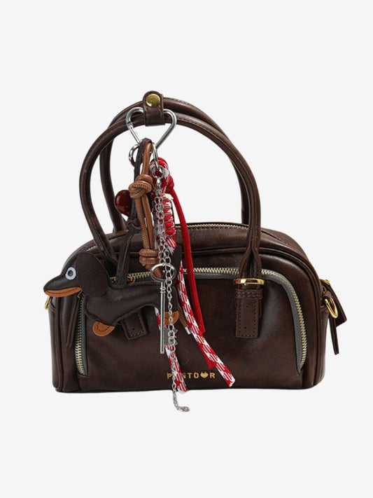 Isolara | Dachshund Leather Keychain – Cute & Stylish Charm