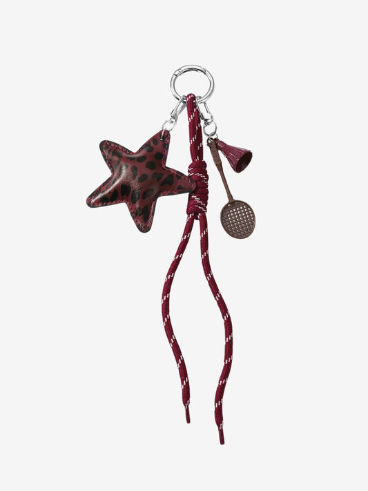 Nivelle | Leopard Star Leather Bag Charm – Bold, Stylish & Unique
