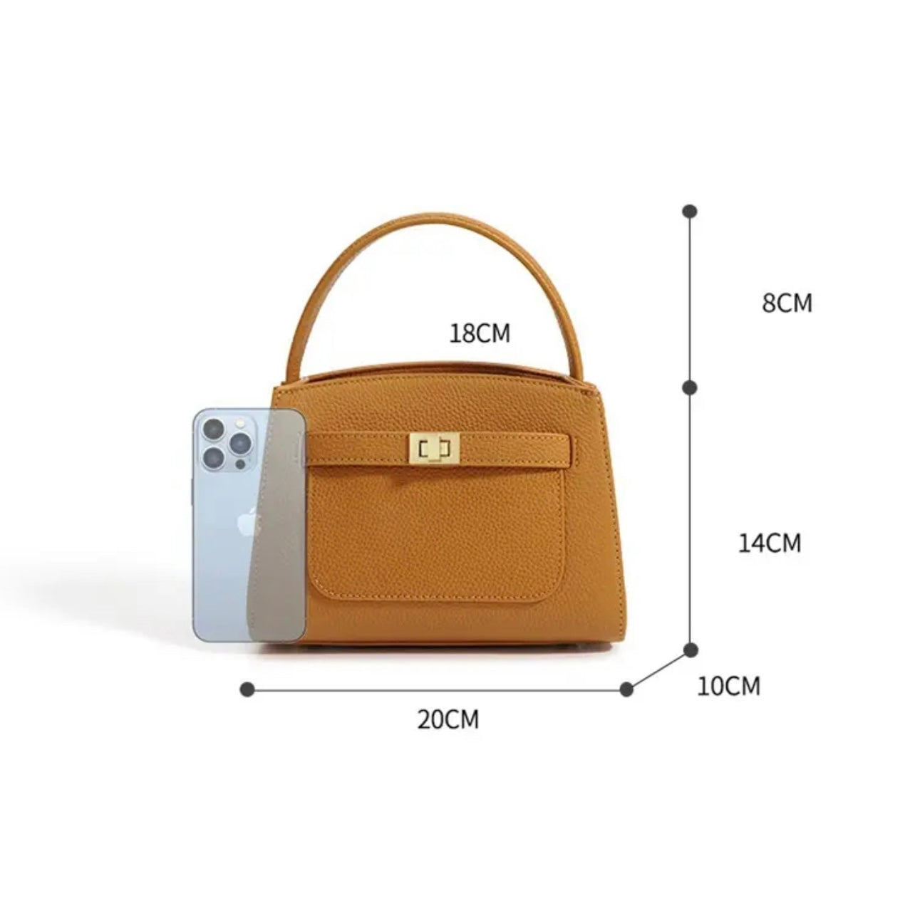 Isla | Soft Pebbled Leather Handbag