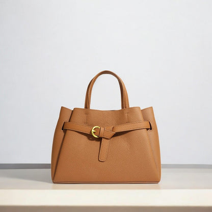 Elena | Elegant Structured Satchel Bag with Buckle Detail