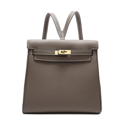 Halia | Elegant Black Leather Backpack – Stylish, Chic & Functional