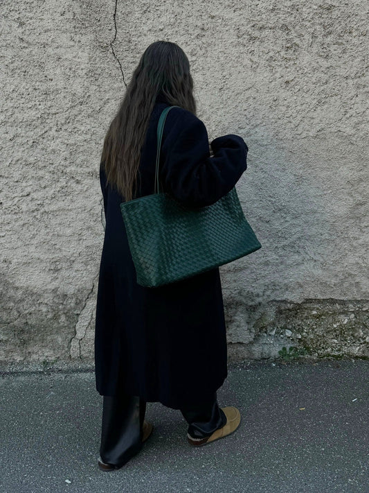 Daisy Woven Leather Tote Bag – Large Designer Shopper