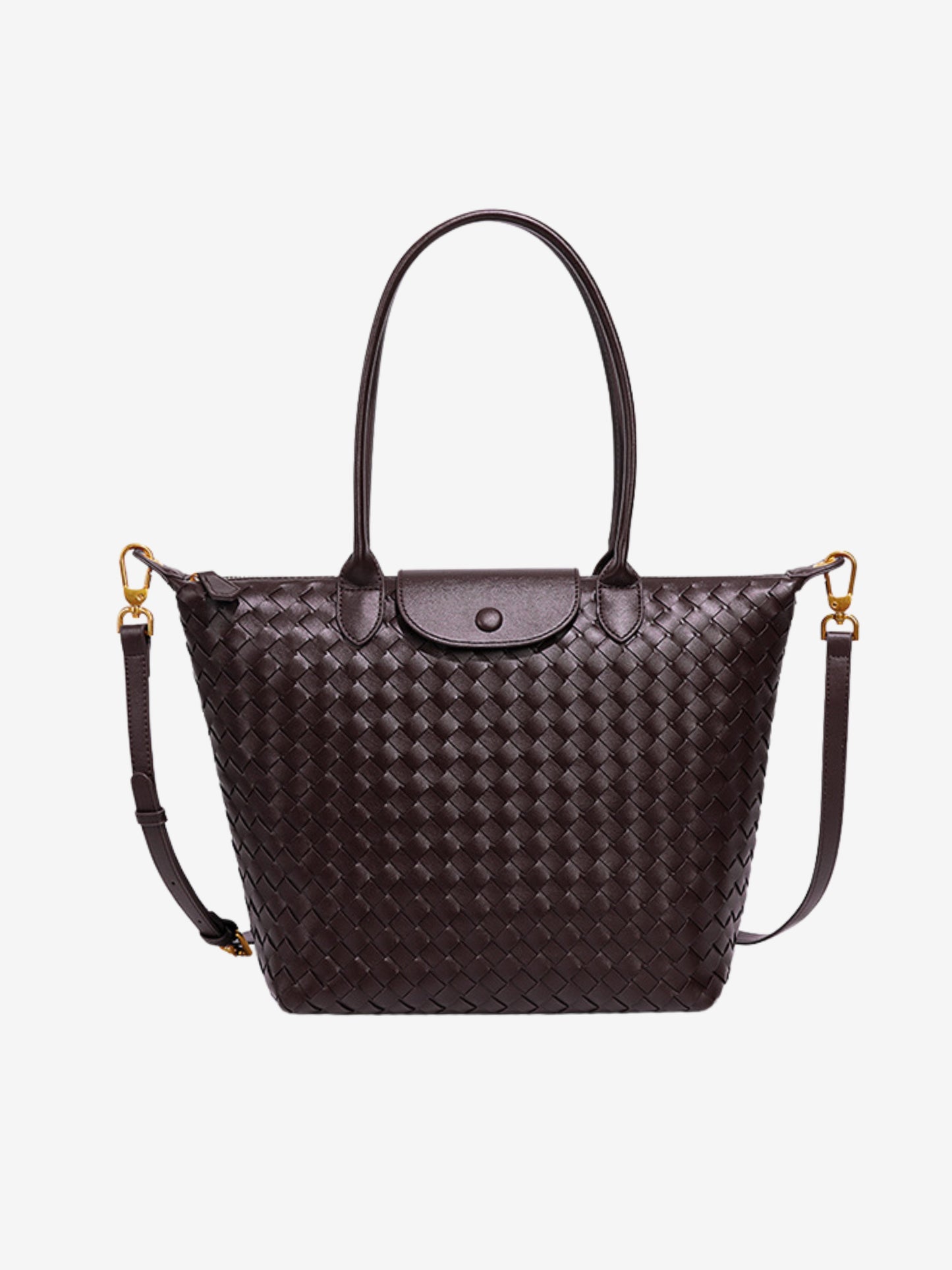 Miato™ Woven Leather Tote Bag – Elegant and Functional Everyday Handbag