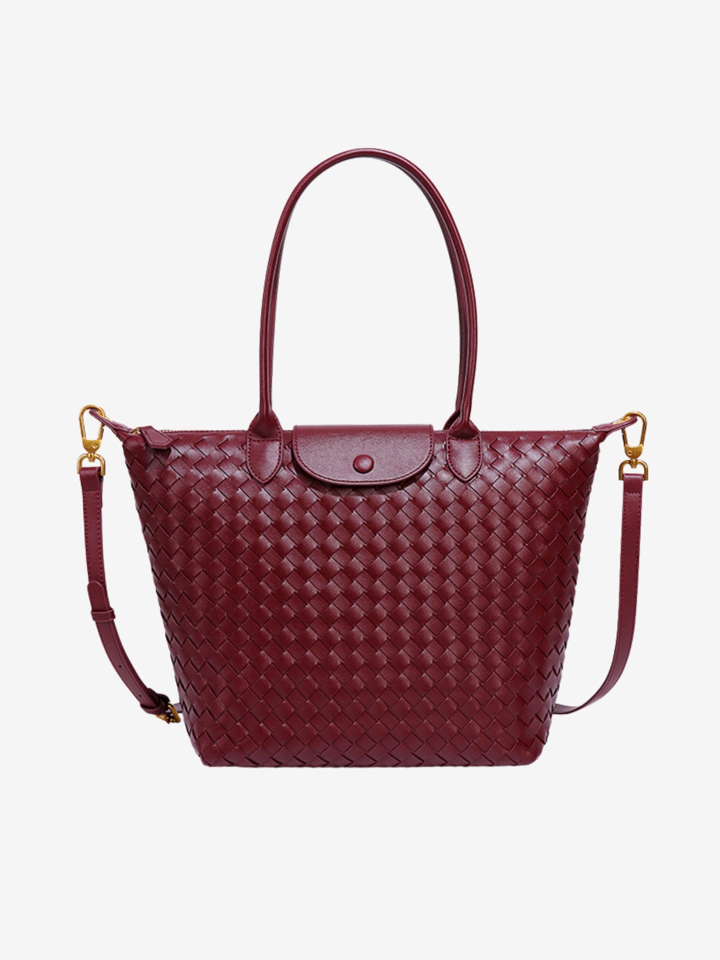 Miato™ Woven Leather Tote Bag – Elegant and Functional Everyday Handbag