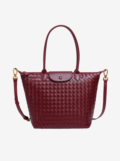 Miato™ Woven Leather Tote Bag – Elegant and Functional Everyday Handbag