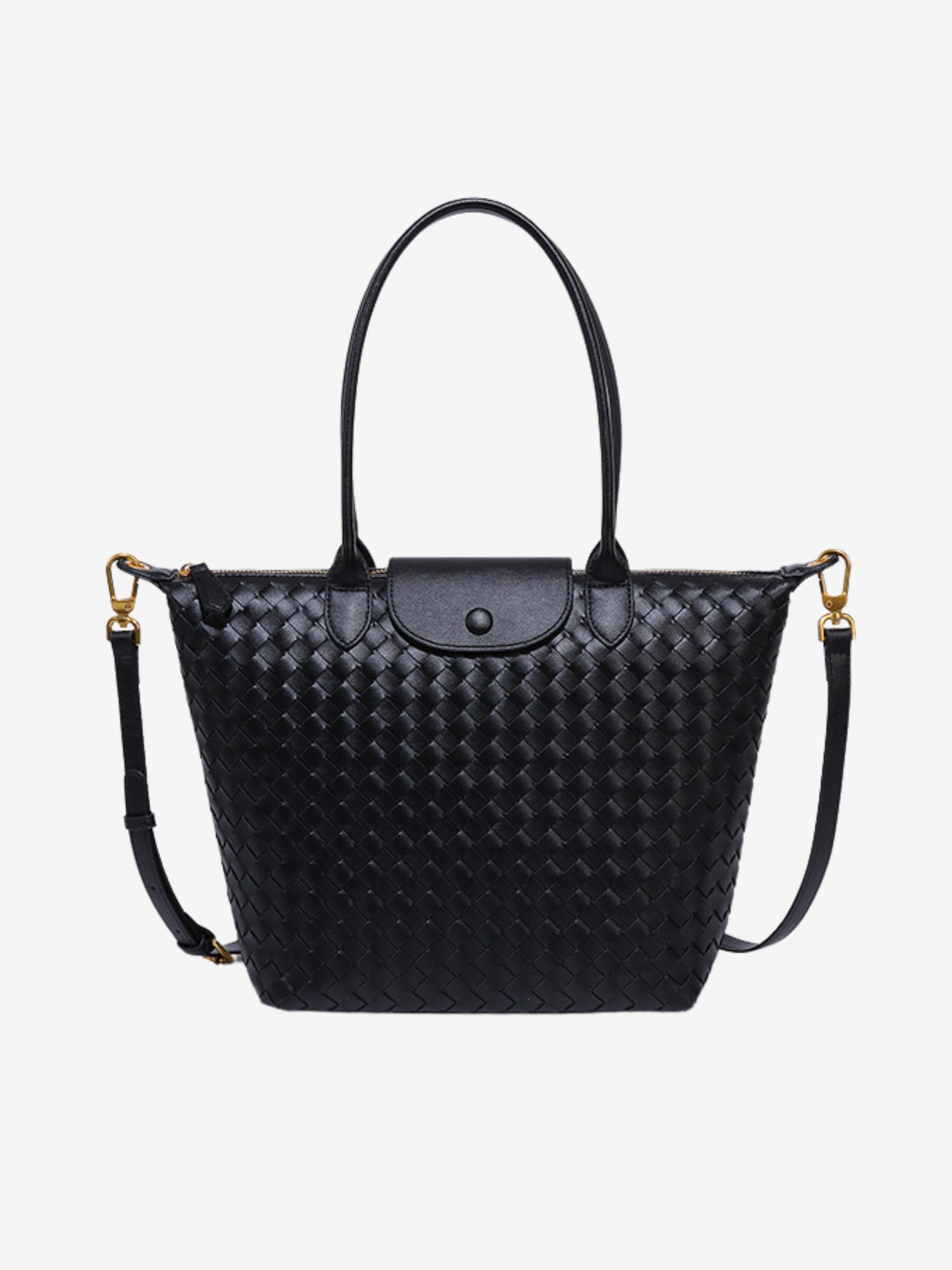 Miato™ Woven Leather Tote Bag – Elegant and Functional Everyday Handbag