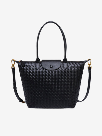 Miato™ Woven Leather Tote Bag – Elegant and Functional Everyday Handbag