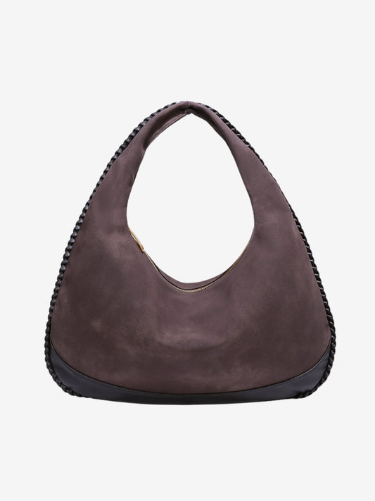 Chloe Suede and Leather Crescent Hobo Bag – Luxury Large Shoulder Bag for Women