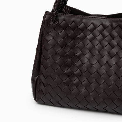 Monaco Woven Tote Bag with Braided Handle and Gold Accent – Luxury Designer Handbag
