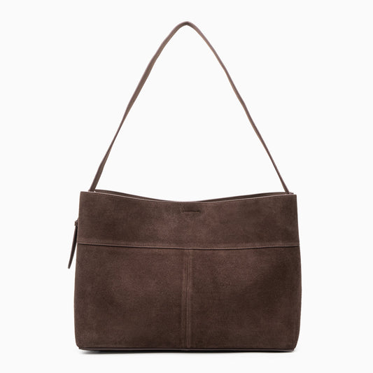 Belle Minimalist Suede Shoulder Tote – Large Everyday Bag