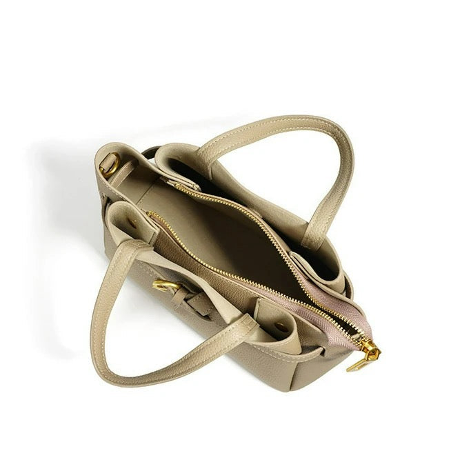 Elena | Elegant Structured Satchel Bag with Buckle Detail