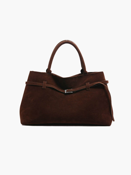 Elena | Brown Suede Handbag – Chic & Sophisticated