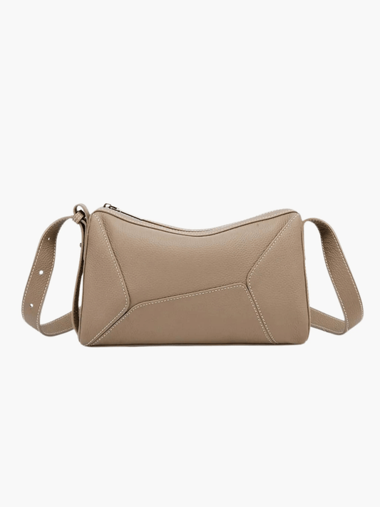 Elarielle | Contemporary Taupe Leather Shoulder Bag – Sleek & Versatile