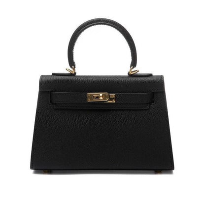 Isla | Black Structured Top-Handle Bag – Timeless & Elegant