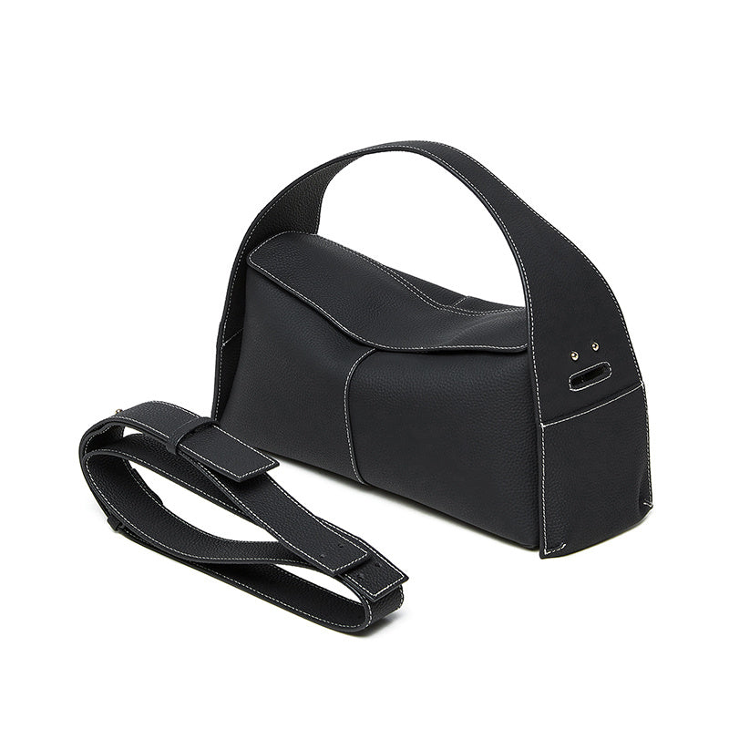 Violetta | Black Asymmetric Handbag – Modern Elegance & Versatile Design