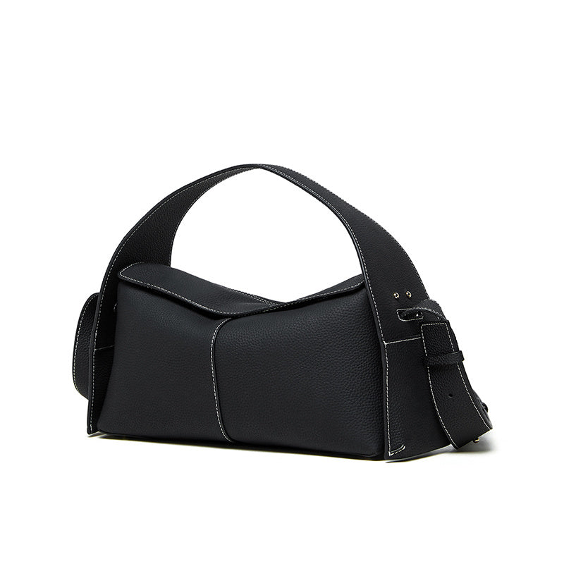 Violetta | Black Asymmetric Handbag – Modern Elegance & Versatile Design