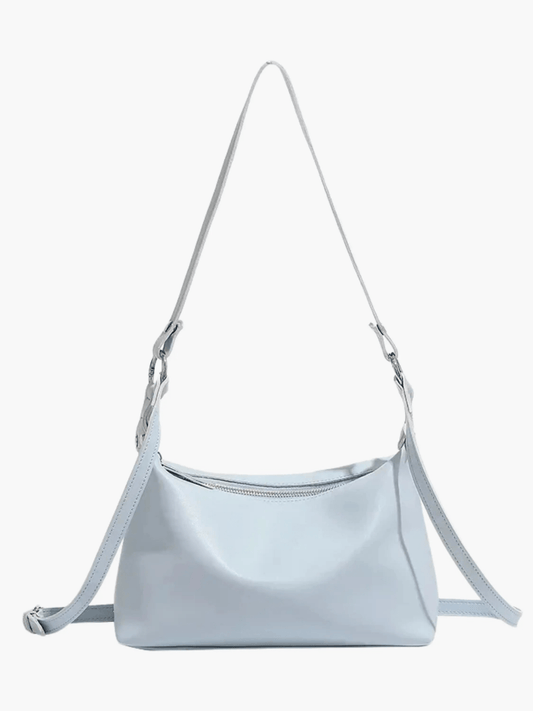 Avaris | Luxe Sky Blue Leather Crossbody Bag – Sleek & Versatile