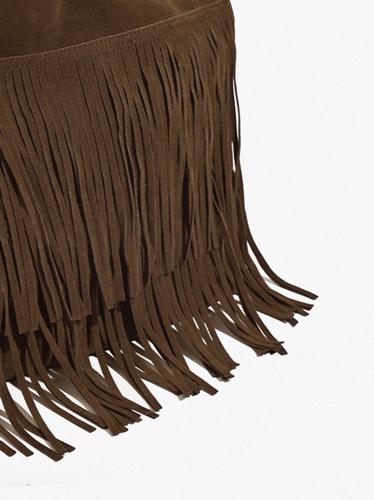 Boheemse | Suede Fringe Hobo Bag – A Statement of Bohemian Elegance