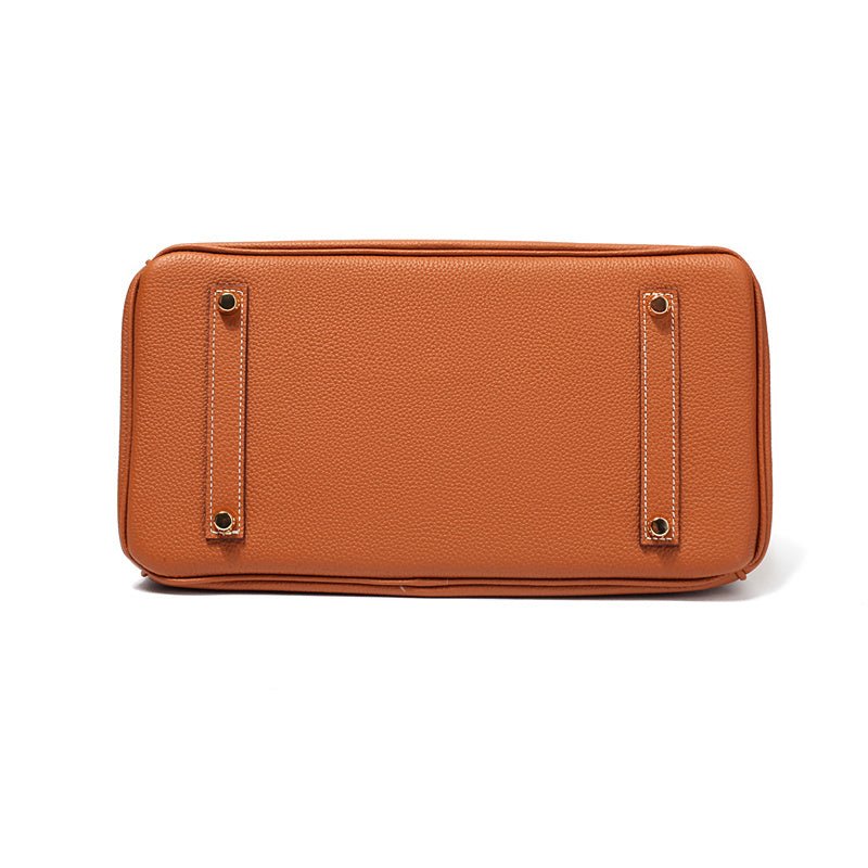 Isla | Tan Textured Leather Handbag – Classic & Timeless