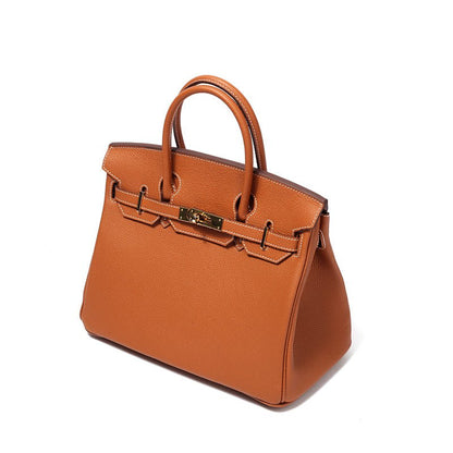 Isla | Tan Textured Leather Handbag – Classic & Timeless