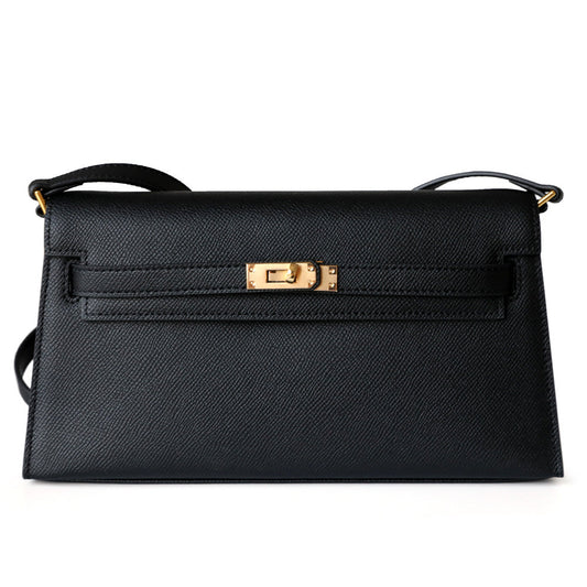 Valencia Elegant Black Leather Shoulder Bag – Timeless Sophistication & Versatility