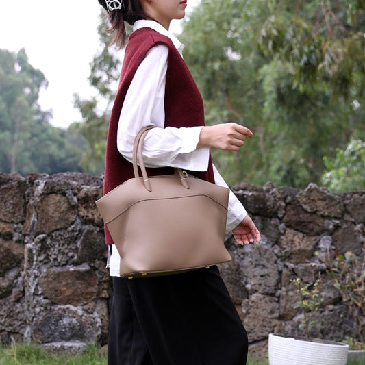 Eleanor | Ivory Leather Tote Bag – Elegant & Timeless