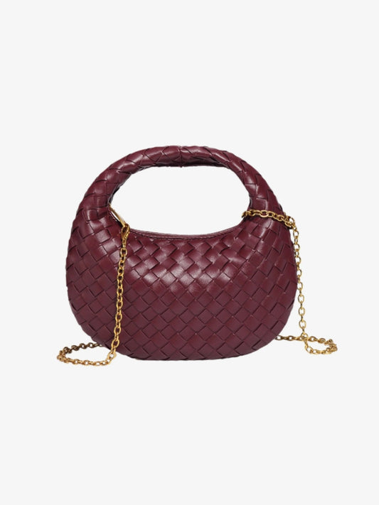 Isla Luxe Woven Handbag – Genuine Leather Designer-Inspired Shoulder Bag for Women