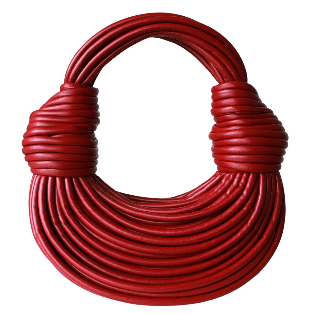 Saphira | Bold Red Sculptural Leather Handbag – Unique, Artistic & Statement-Making