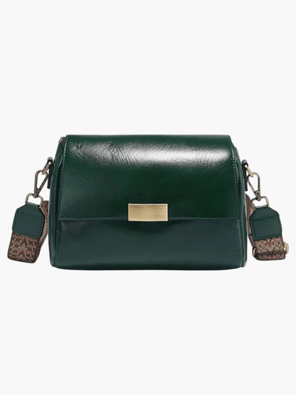 Aria | Black Leather Crossbody Bag – Modern & Chic