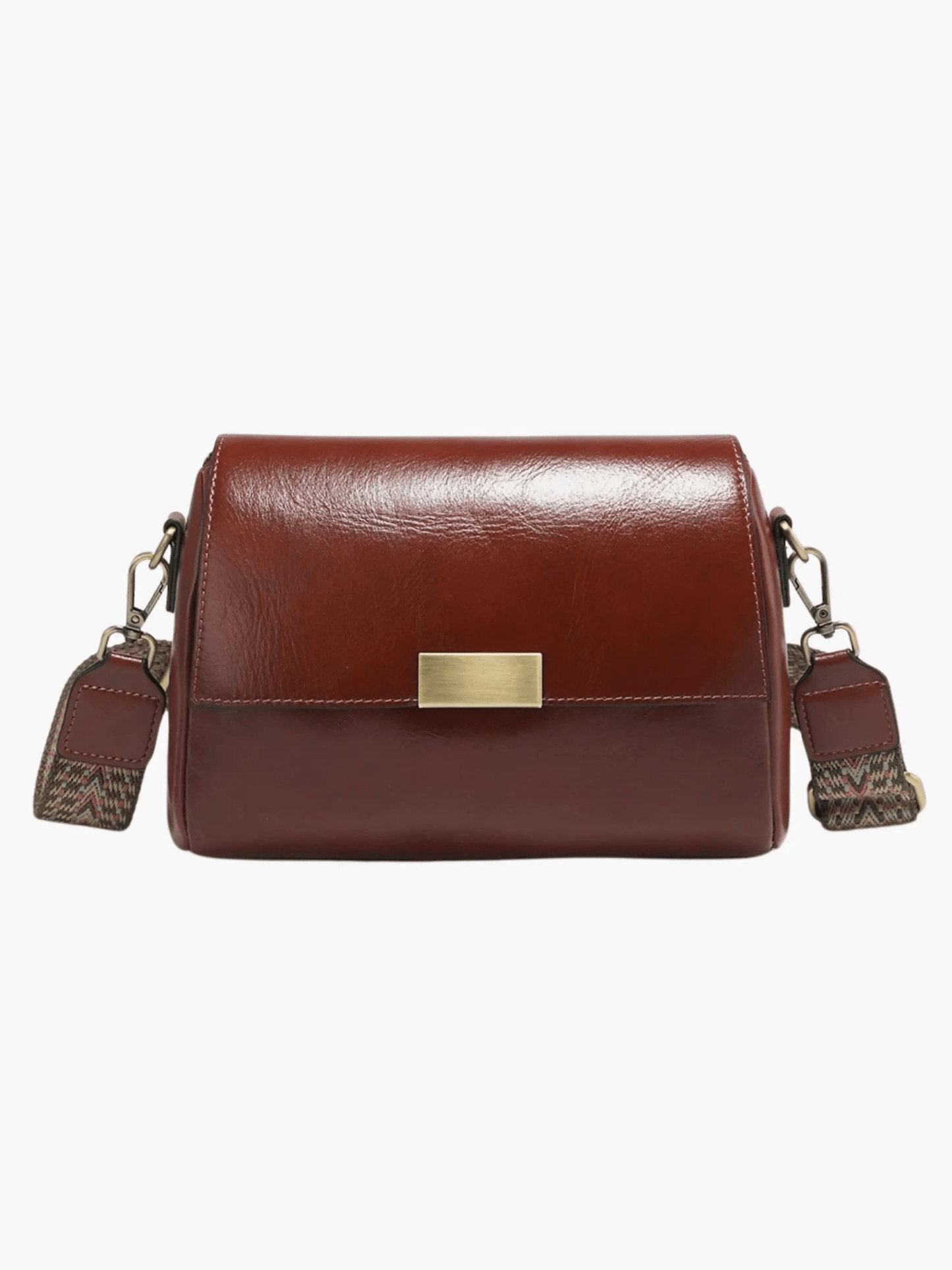 Aria | Black Leather Crossbody Bag – Modern & Chic