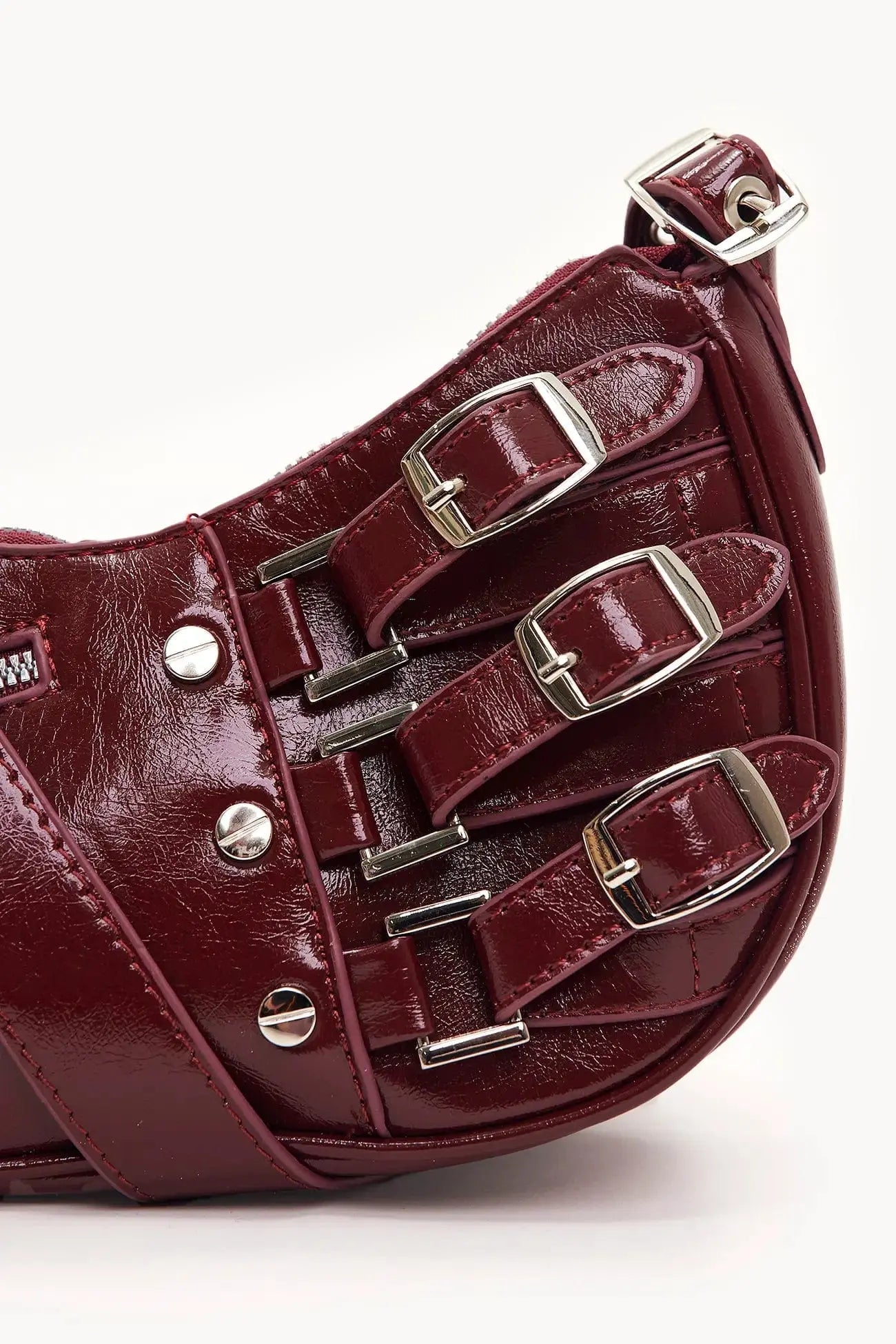 Madelon | Luxury Red Leather Shoulder Bag – Bold & Edgy