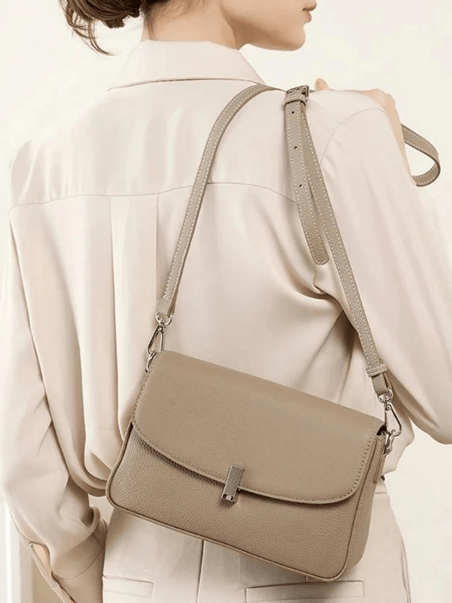 Celeste | Luxe Pebbled Leather Shoulder Bag – Effortless Sophistication