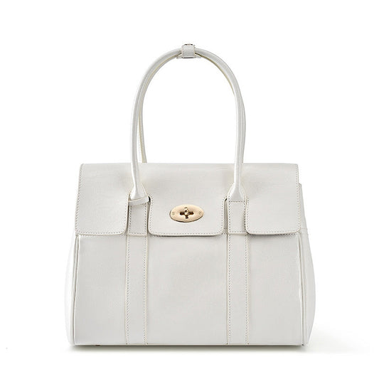 Victoria | White Structured Tote Bag – Elegant & Timeless